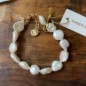 Amber Sceats Reagan Pearl Bracelet - 24K Plated